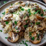 Chicken Mushroom Rice Bake