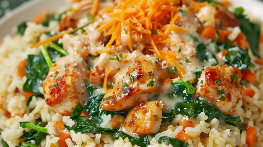 Creamy Garlic Chicken & Rice