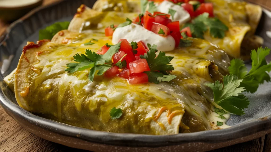 Green Chile Beef Enchiladas