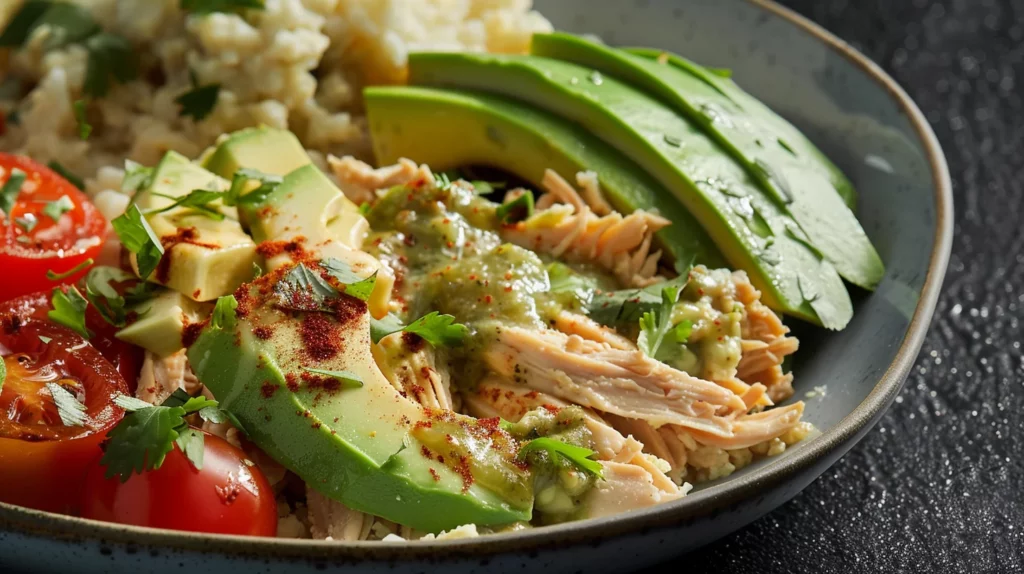 Green Chile Chicken Burrito Bowls