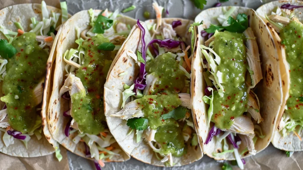Green Chile Chicken Tacos