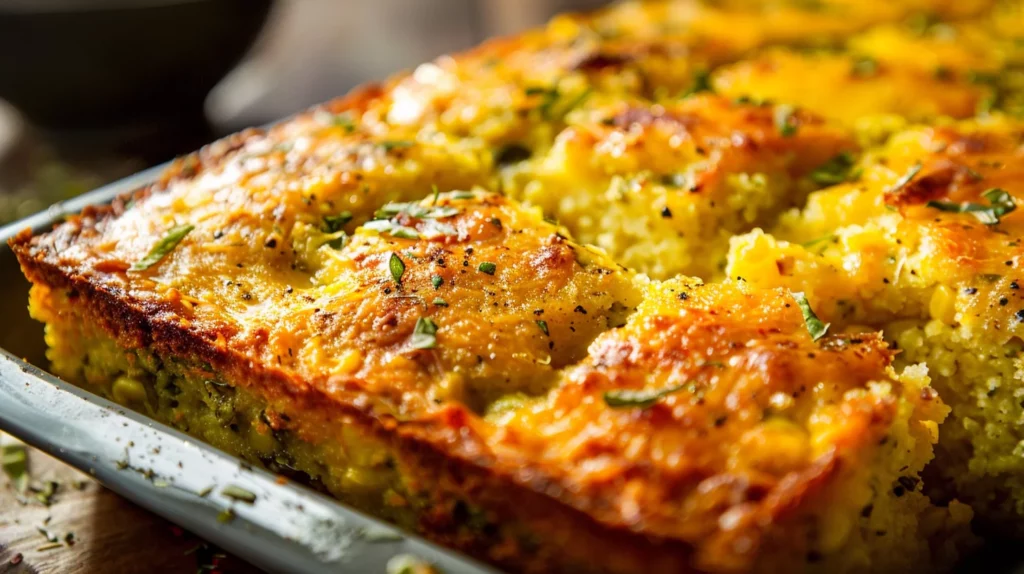 Green Chile Cornbread Casserole