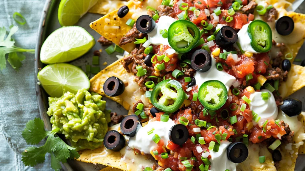 Loaded Beef & Cheese Nachos