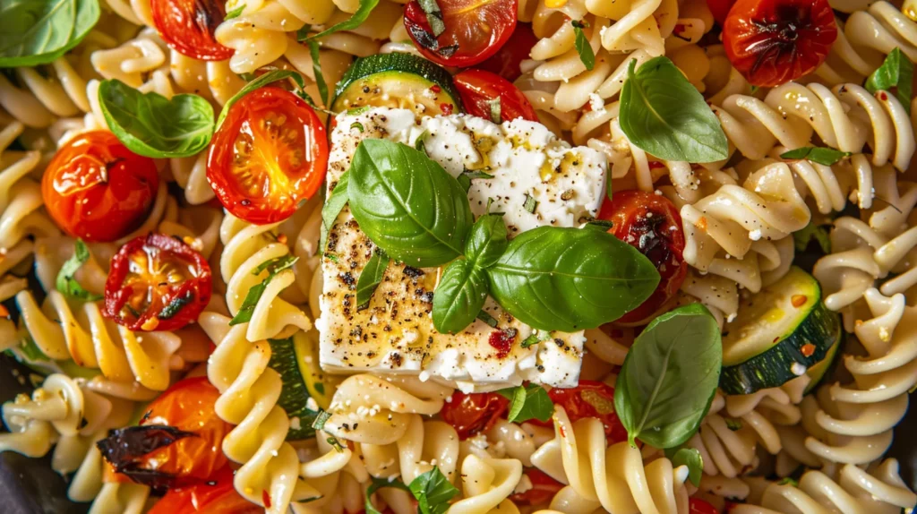 Roasted Veggie & Feta Pasta
