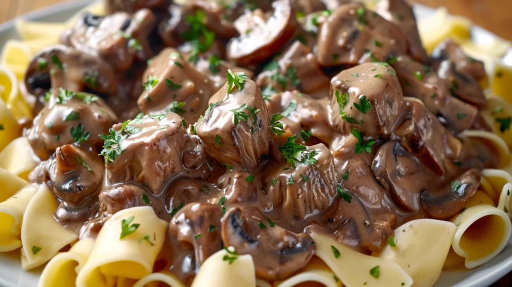 Venison & Mushroom Stroganoff