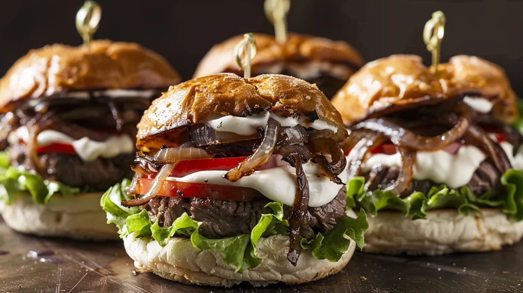 Venison Sliders with Caramelized Onions