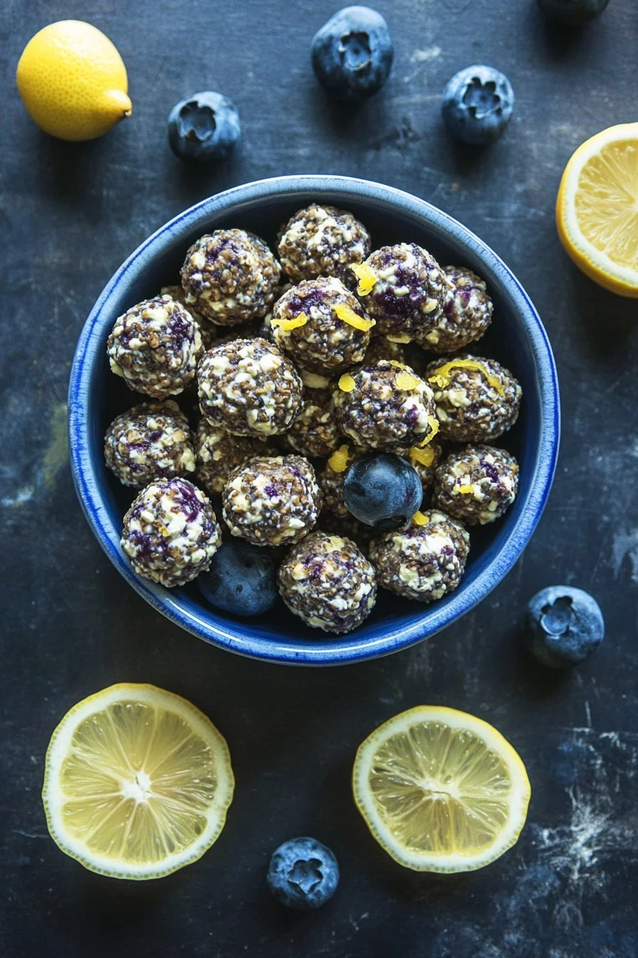 Blueberry and Lemon Zest Cottage Cheese Bites
