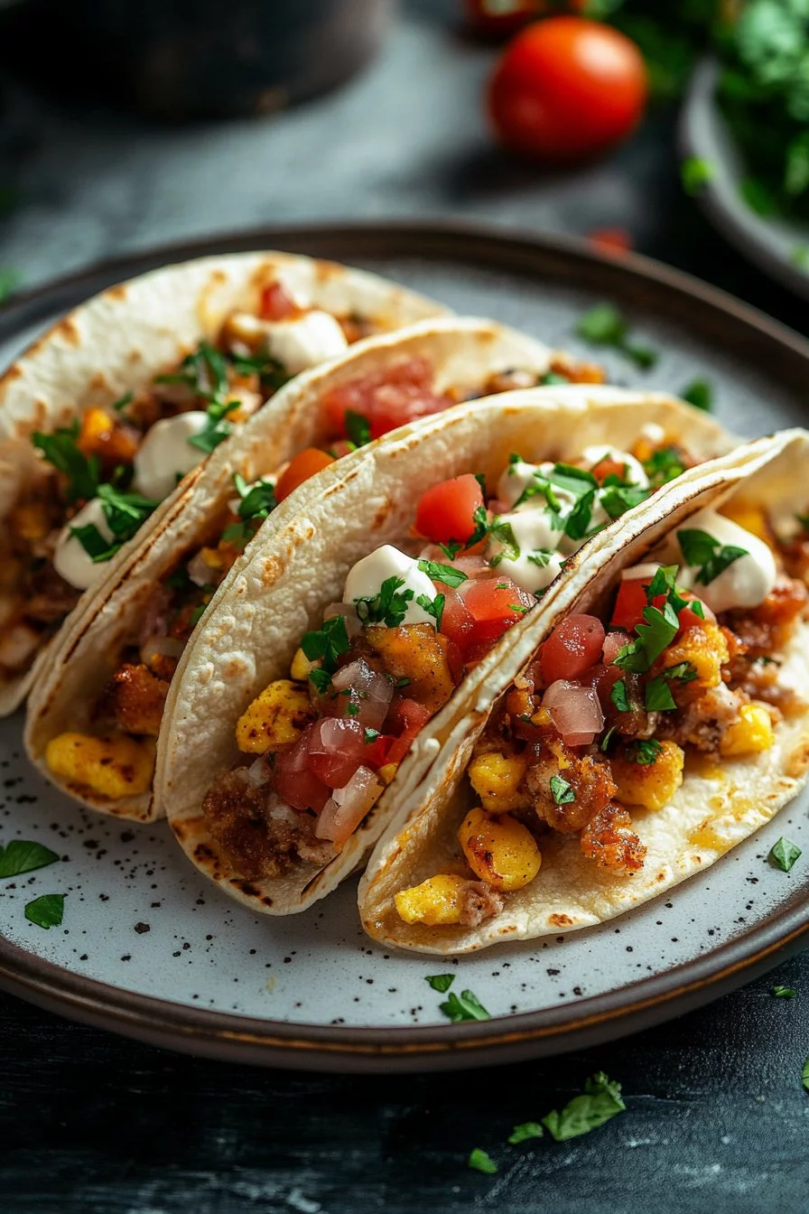 Tasty Baked Breakfast Tacos Recipe