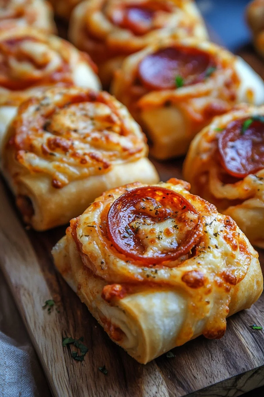 Cheesy Pepperoni Pizza Roll-Ups
