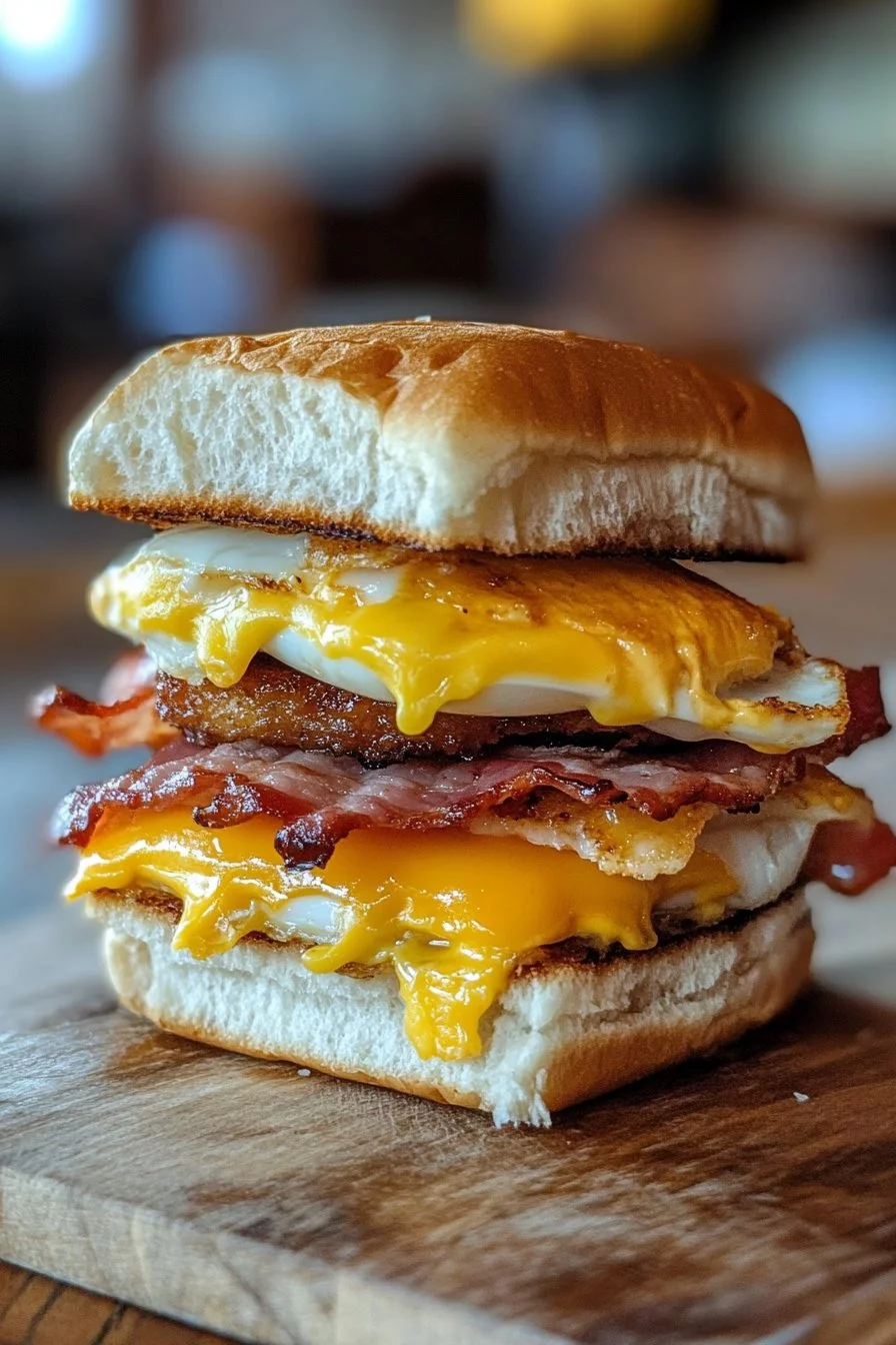 Crack Breakfast Sliders (Bacon Egg & Cheese)