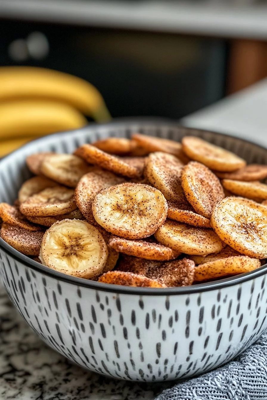 Cinnamon-Sugar Air Fryer Banana Chips