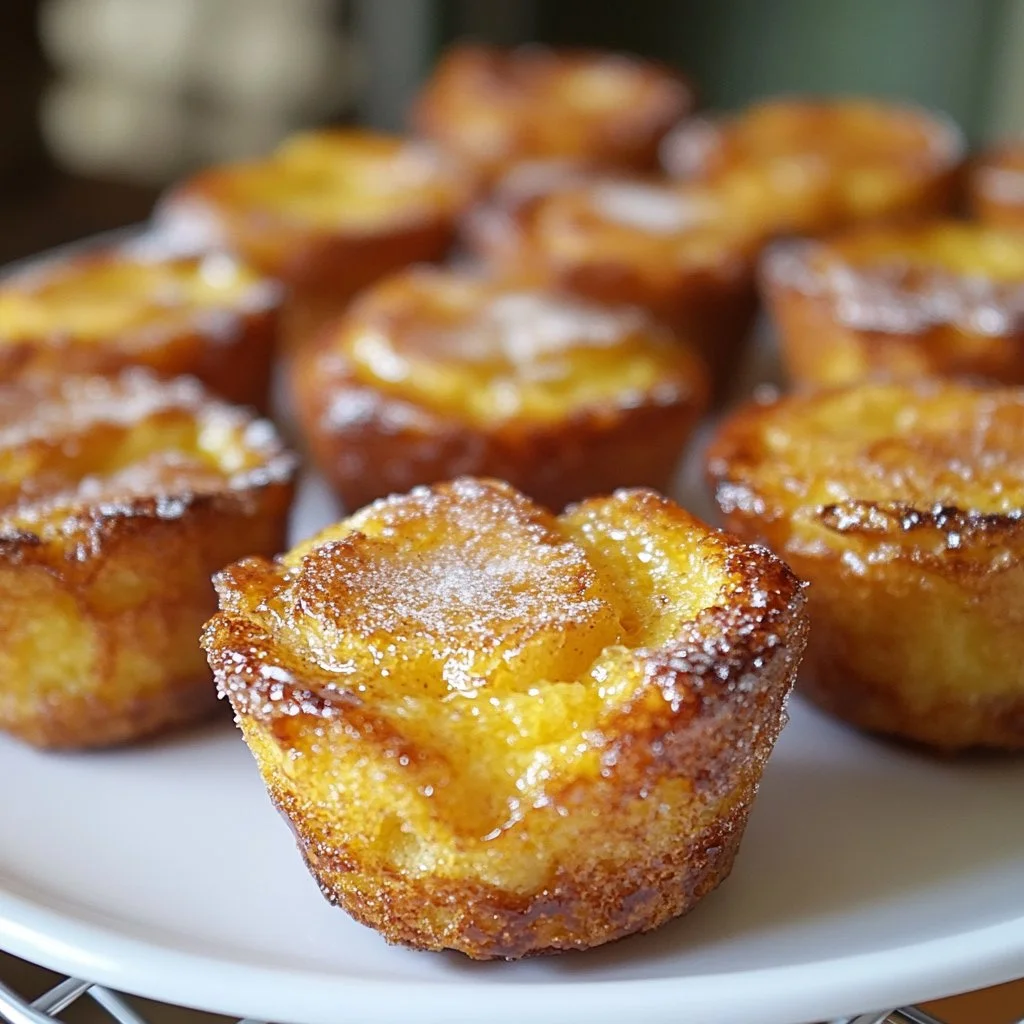 Delicious Cinnamon Sugar French Toast Muffins fresh out of the oven