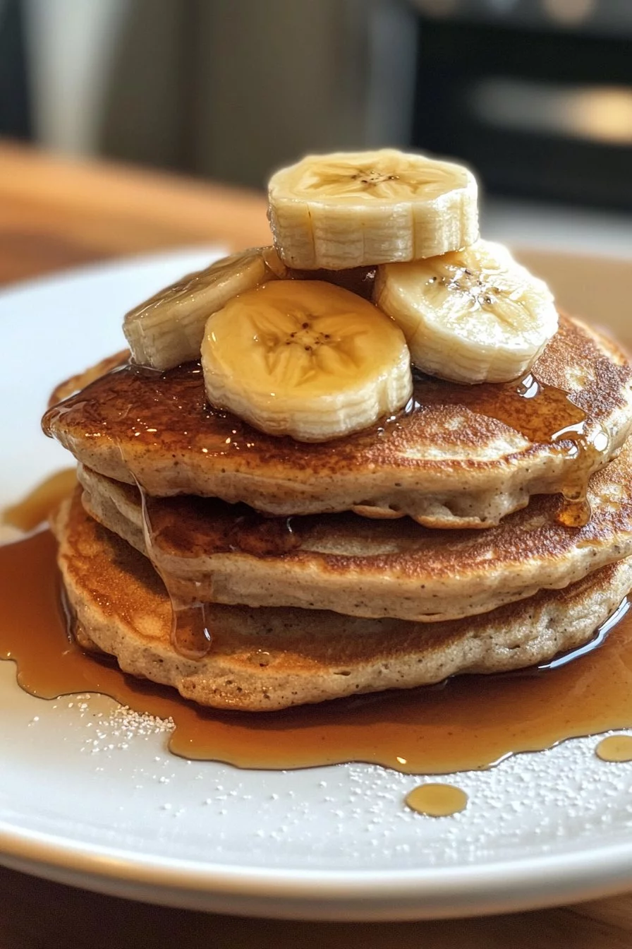 3 Ingredient Banana Oatmeal Pancakes