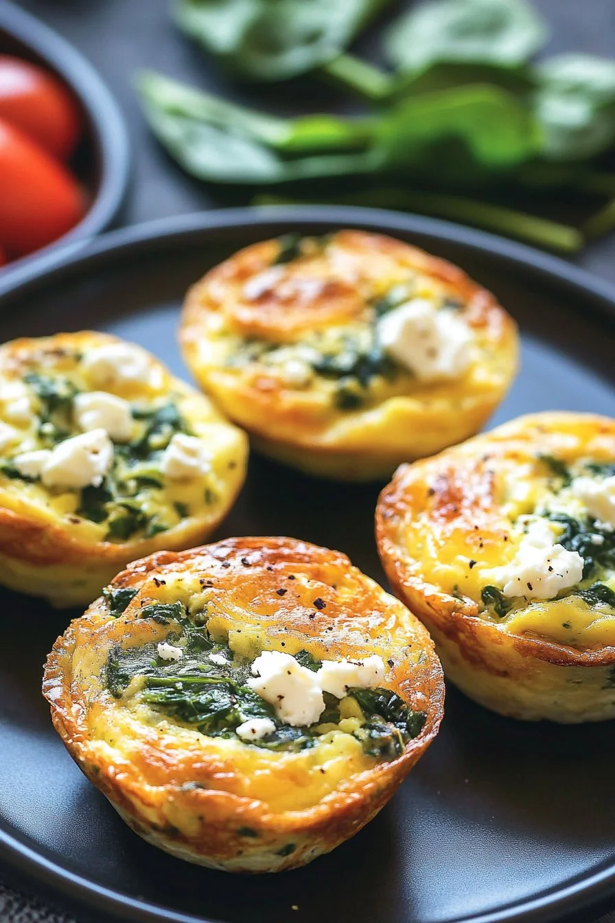 Egg Muffins with Spinach and Feta