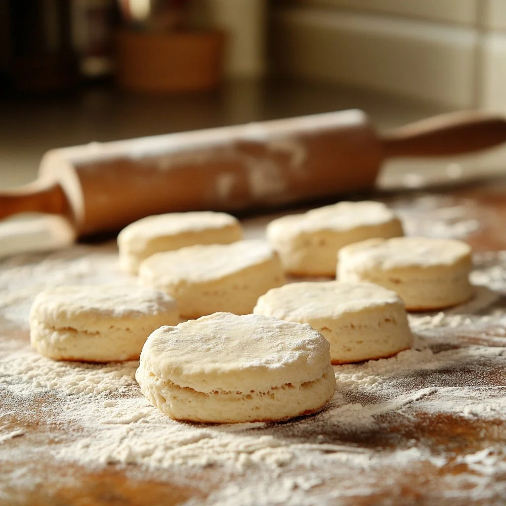 Delicious Southern butter biscuits on a plate, fresh from the oven.