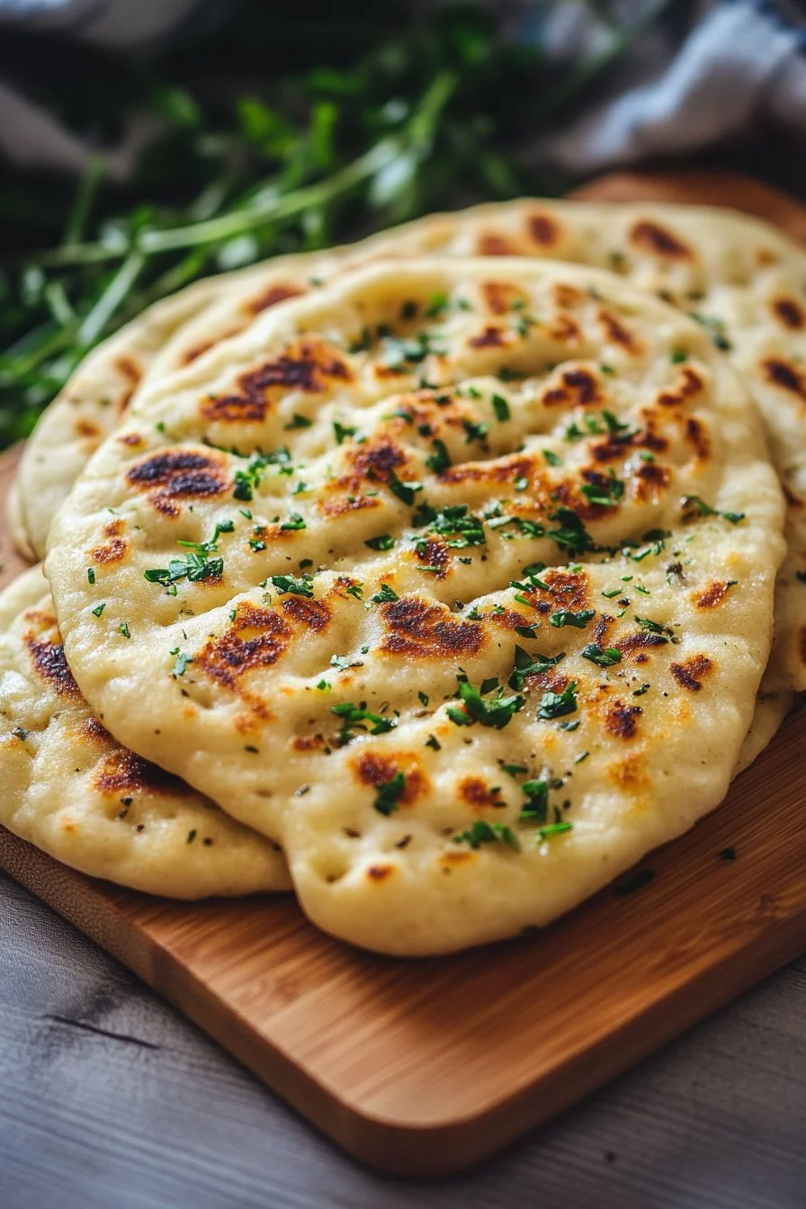 Cottage Cheese Garlic Naan (High Protein, No Yeast!)