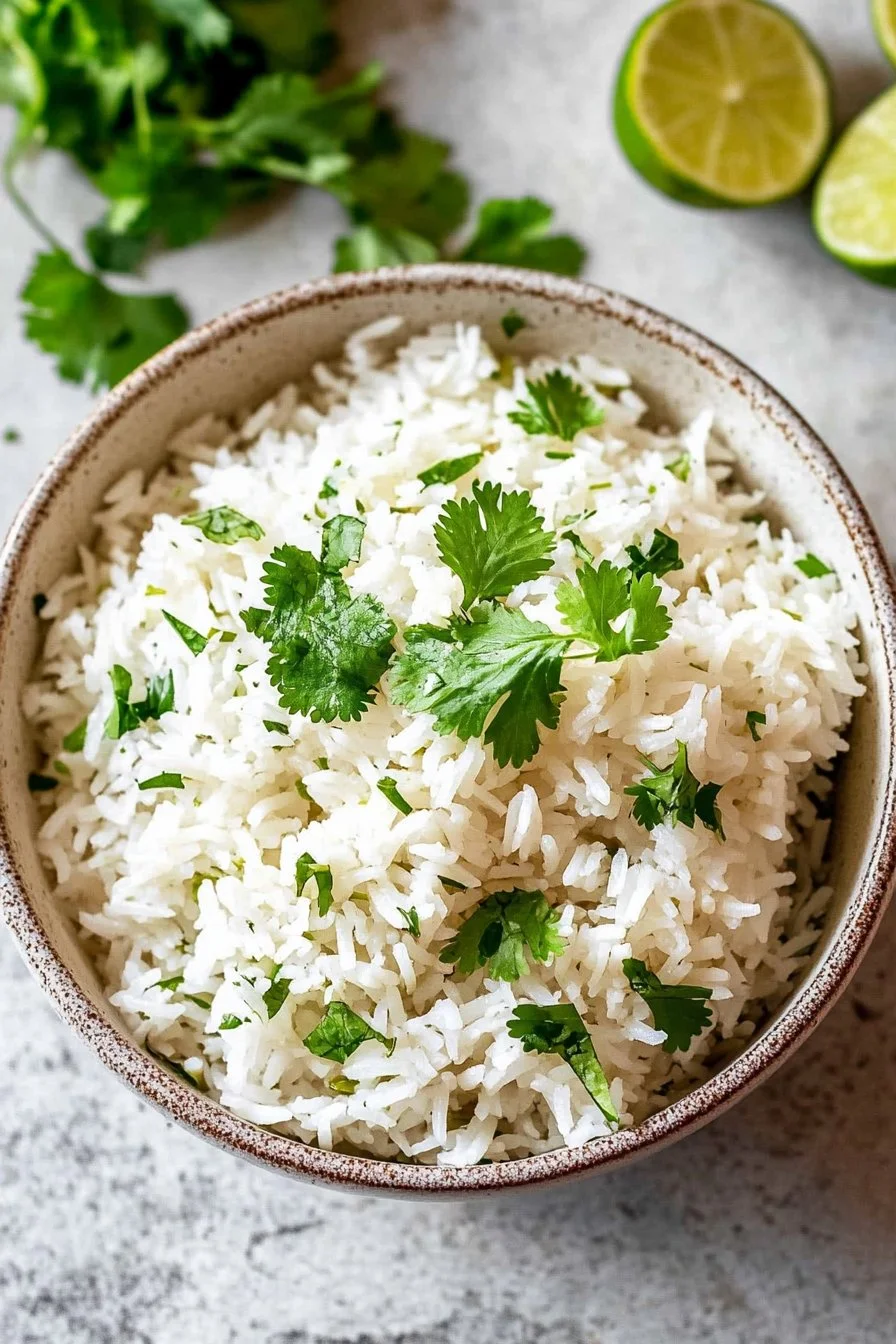 Cilantro Coconut Lime Rice (Stove or Rice Cooker)