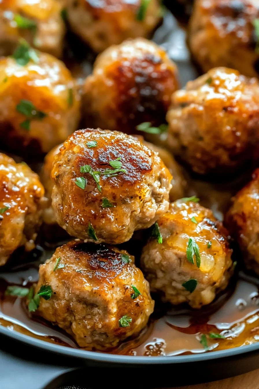 Healthy Apple Cider Turkey Meatballs