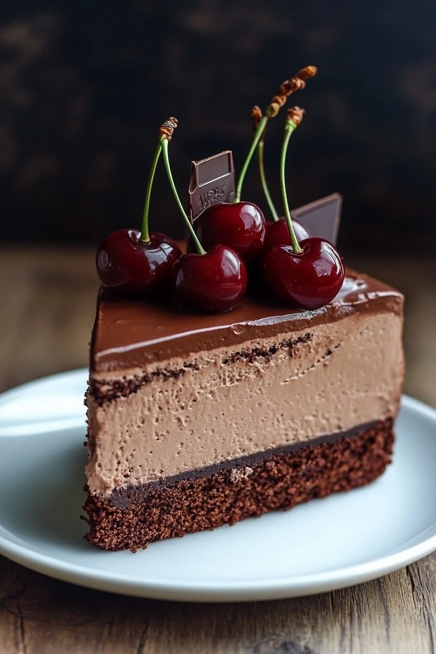 Cherry Chocolate Mousse Cake