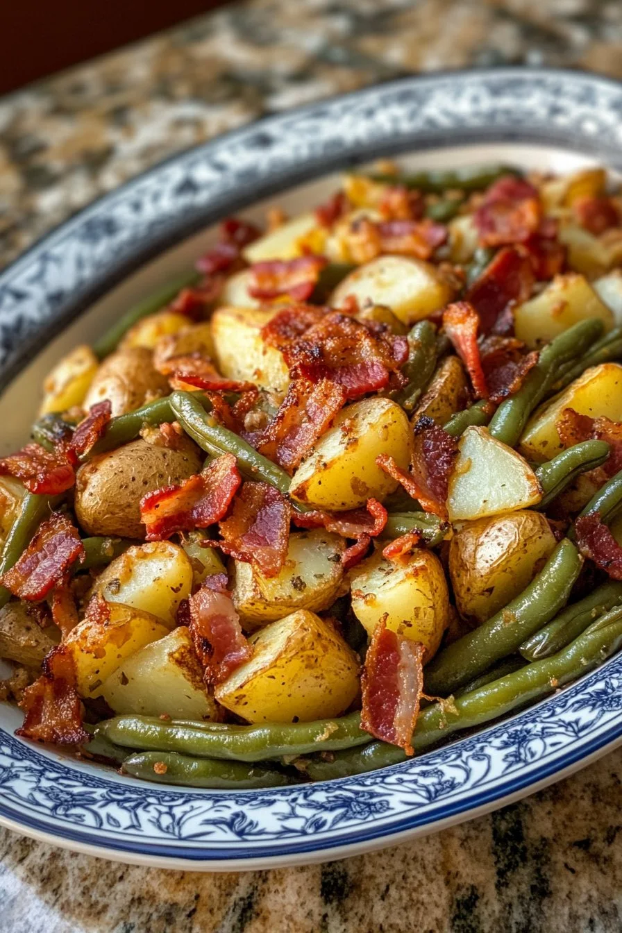 Country Ranch Green Beans and Potatoes with Bacon