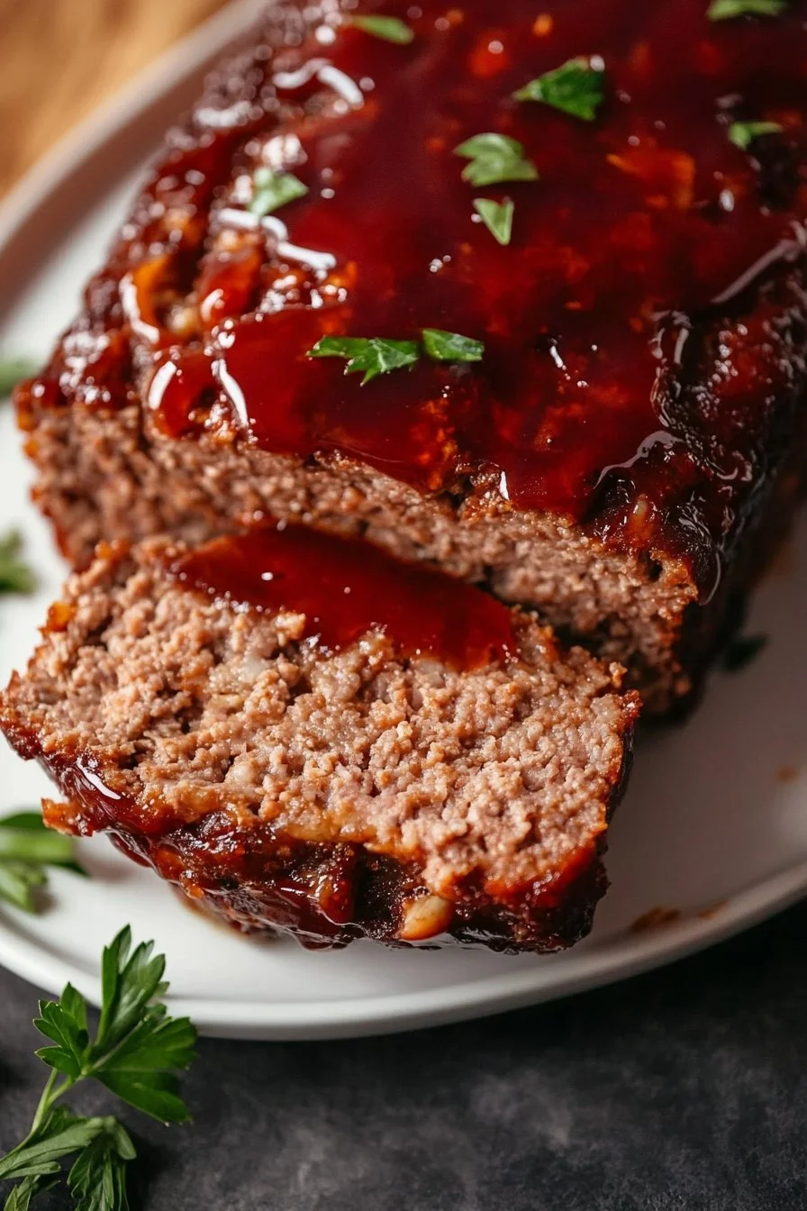 Juicy Keto Meatloaf with Glossy Glaze