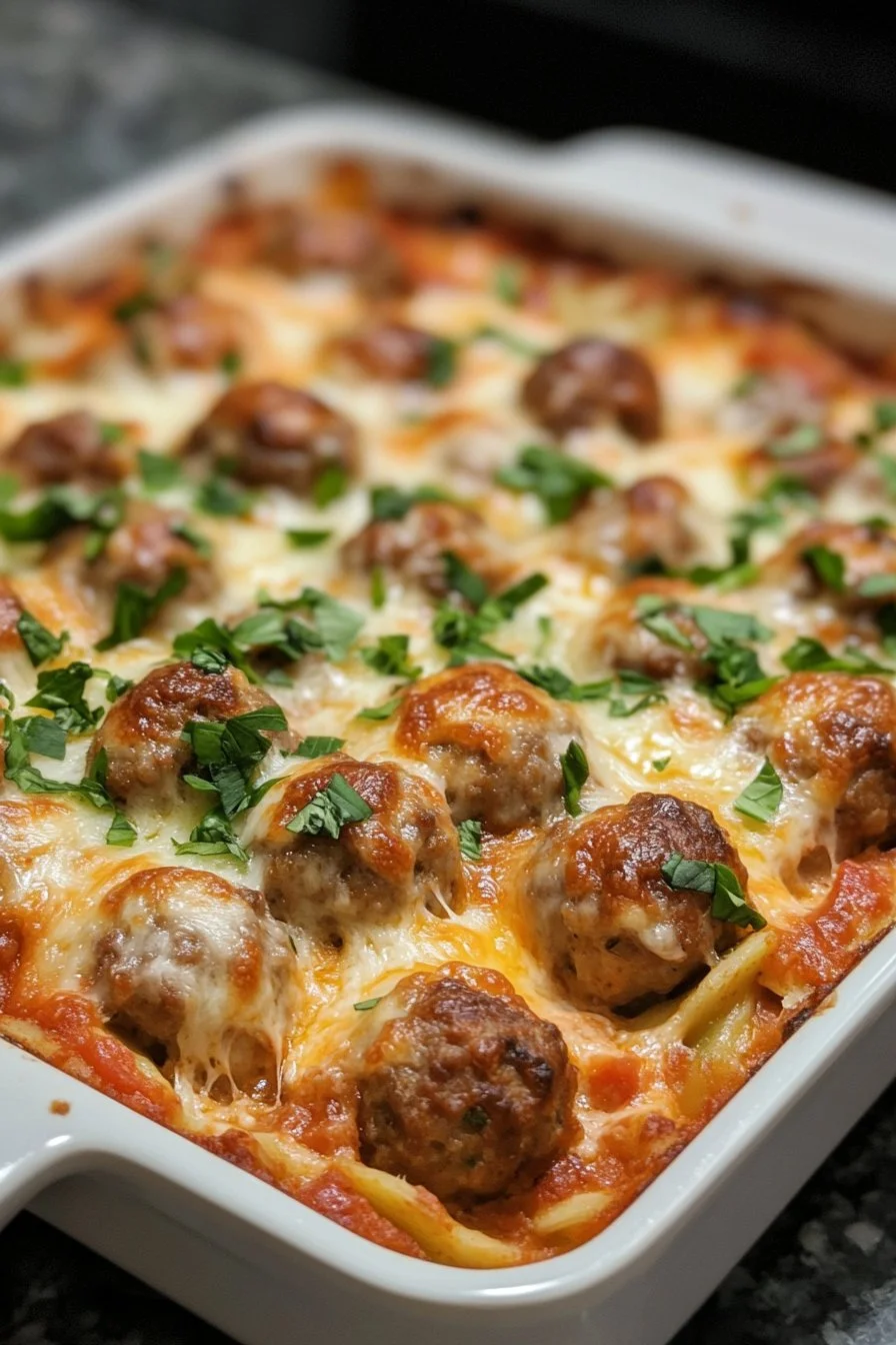 Keto Meatball Casserole