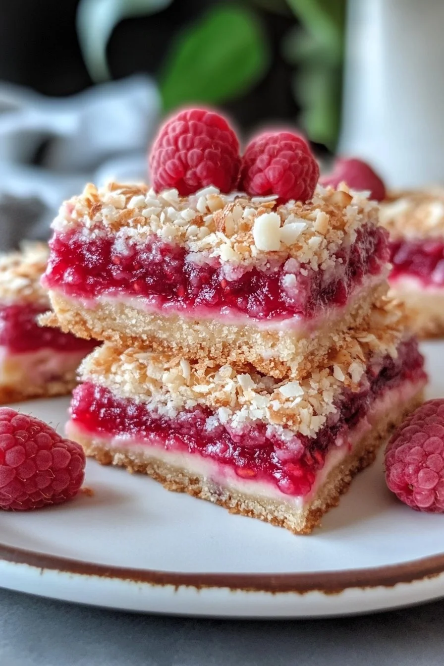 Raspberry Coconut Bars Recipe
