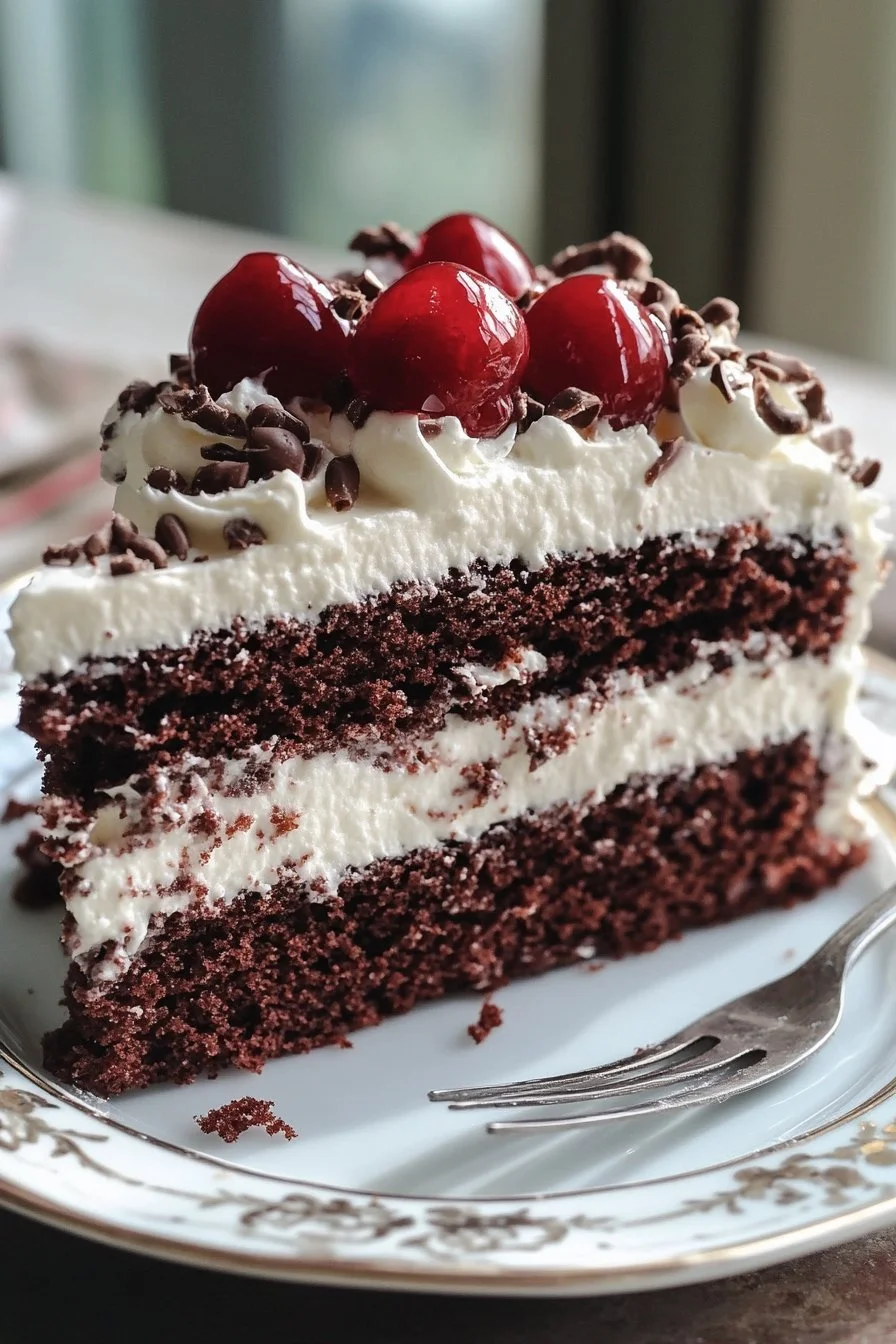 German Black Forest Cake Recipe (Black Forest Cherry Cake)