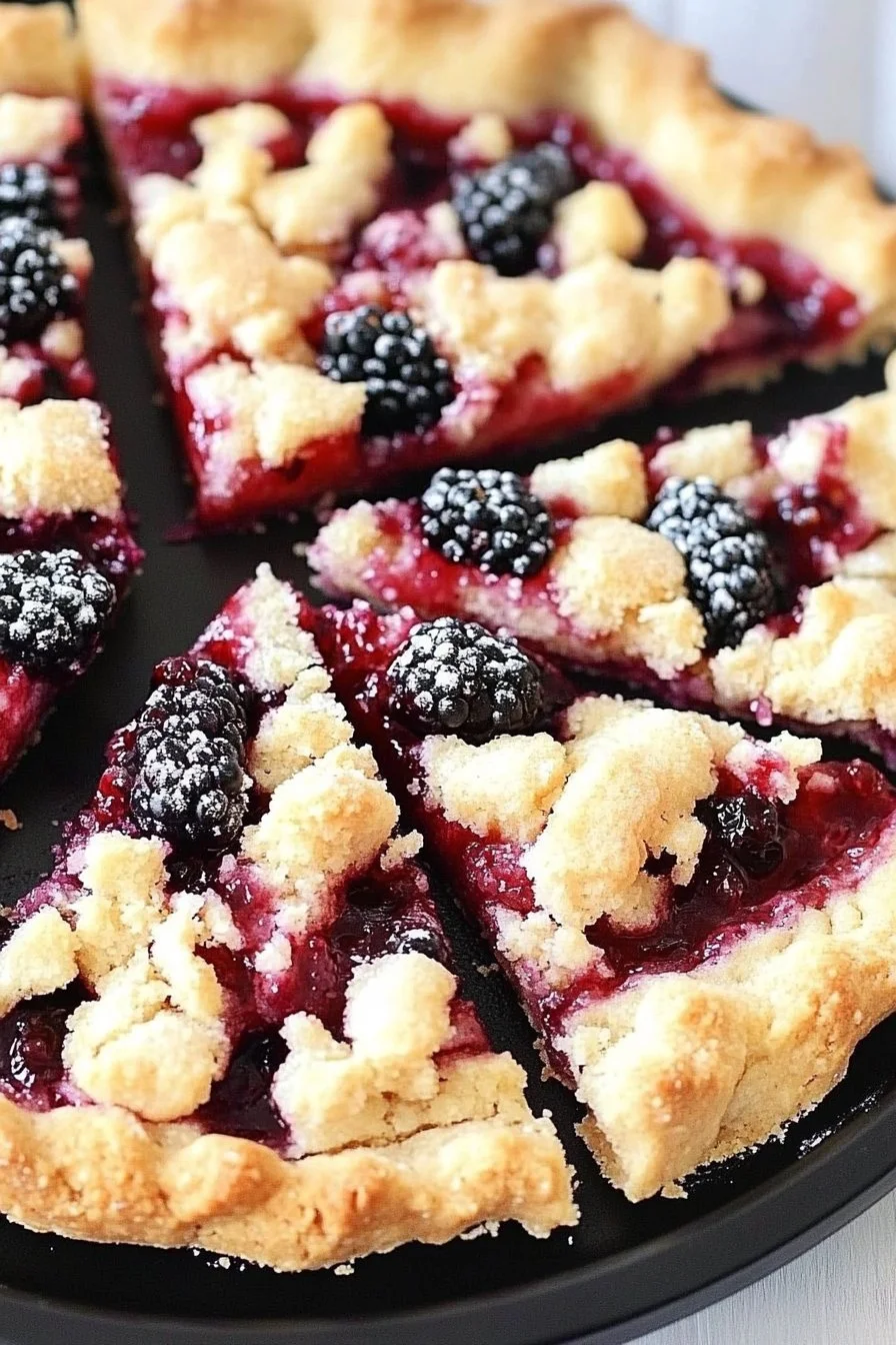 Blackberry Shortbread Wedges