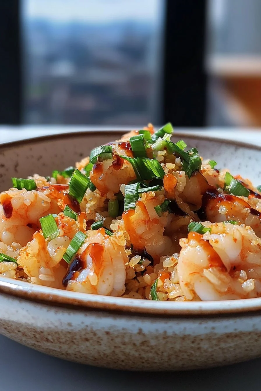 Crispy Rice with Spicy Shrimp Salad