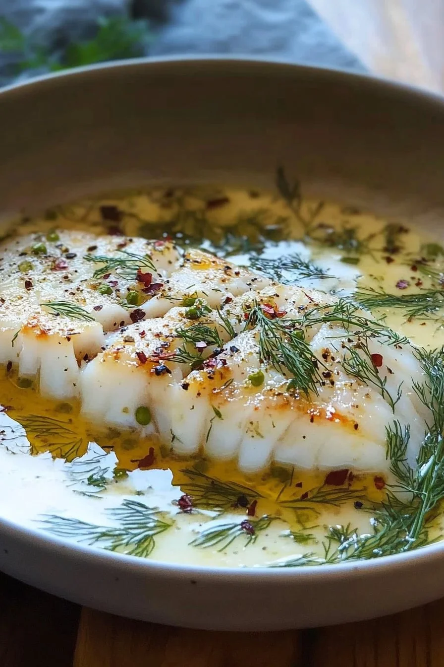 Coconut Dill Poached Cod