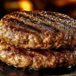 Juicy and flavorful turkey burger on a grill with fresh toppings