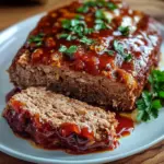 Delicious Garlic Butter Turkey Meatloaf served with herbs and spices.