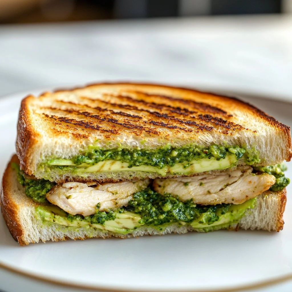 Grilled chicken sourdough sandwich with fresh ingredients and vibrant toppings