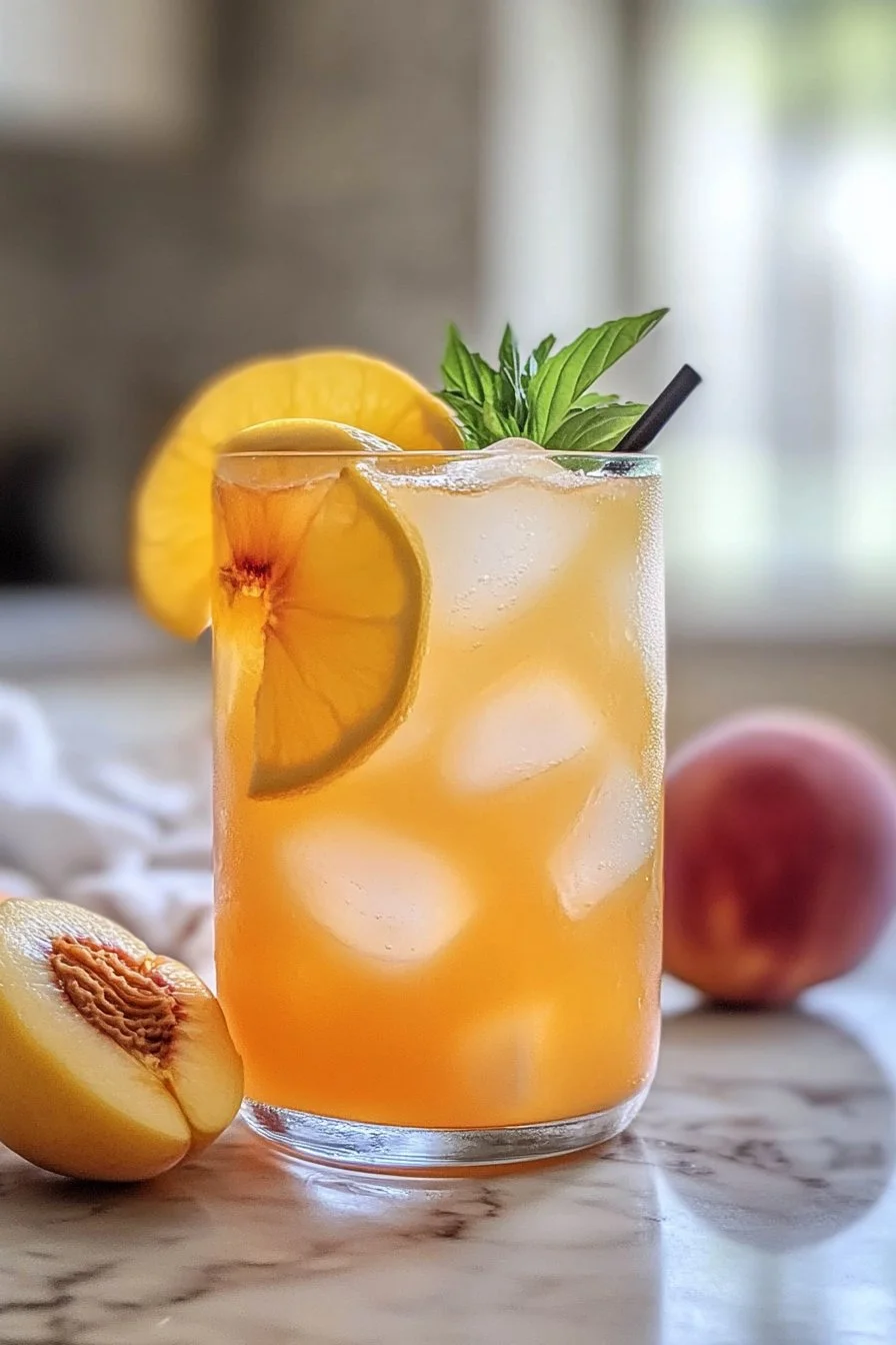 Homemade Peach Lemonade