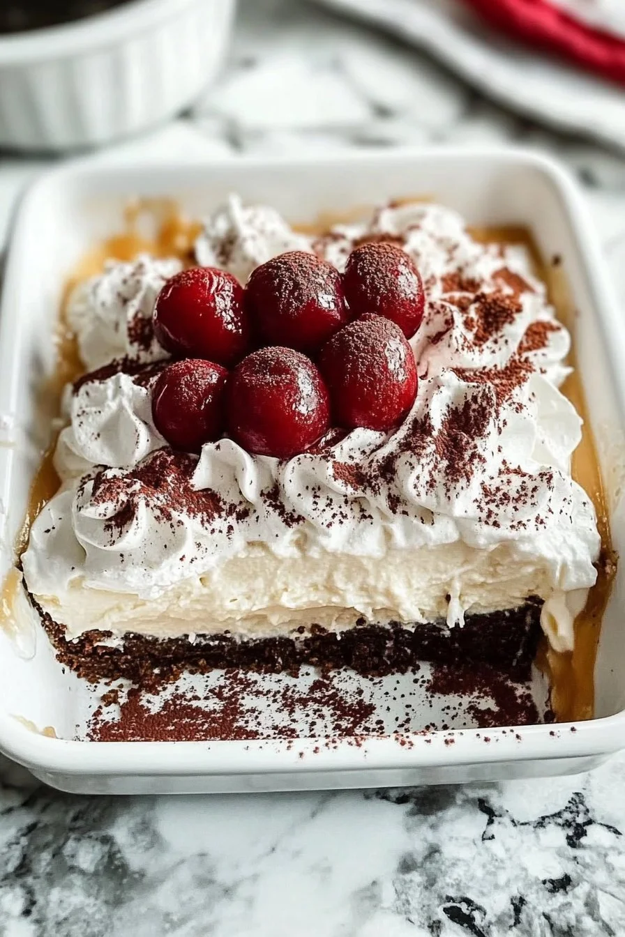 This was possibly the easiest dessert I ever had to put together! Tastes like heaven too!