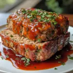 Mini turkey meatloaf in a serving dish with vegetables