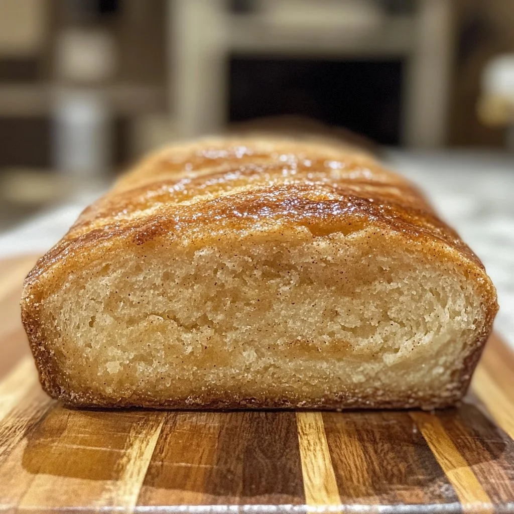 Sourdough Cinnamon Bread loaf fresh out of the oven