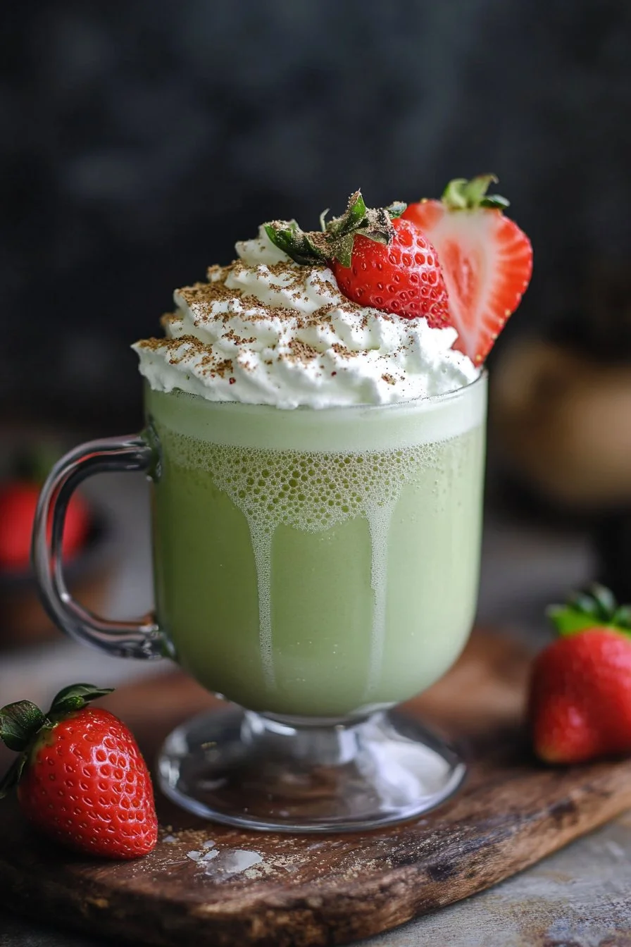 5-Minute Strawberry Matcha Latte