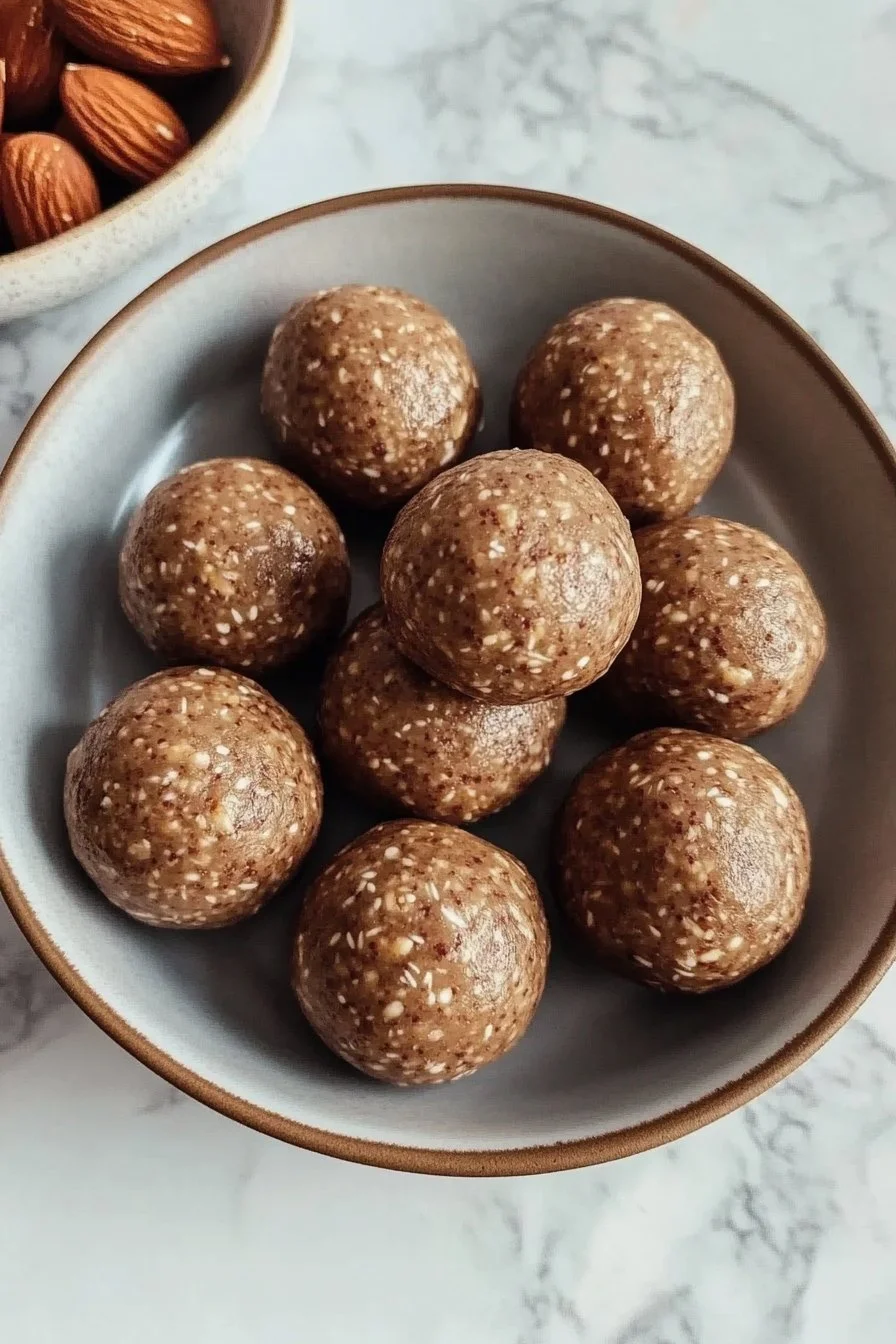 3 Ingredient Almond Butter Protein Balls