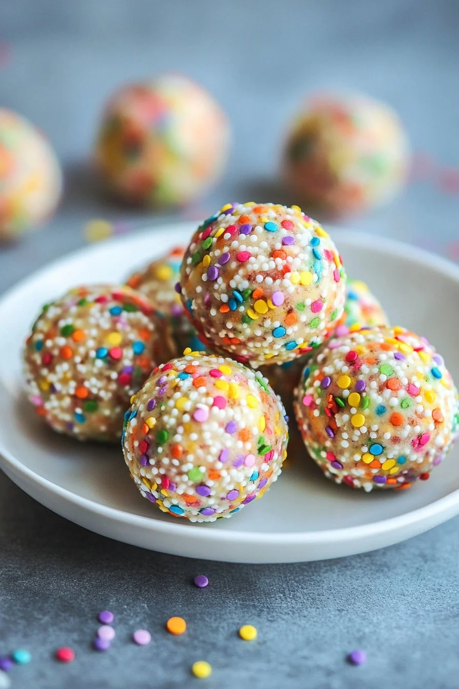 Birthday Cake Confetti Protein Balls