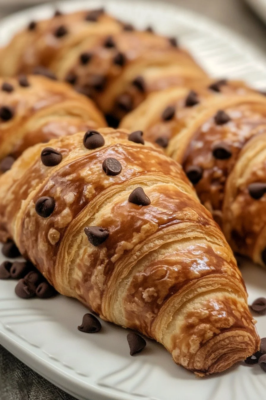 Chocolate Chip Sourdough Croissant Bread