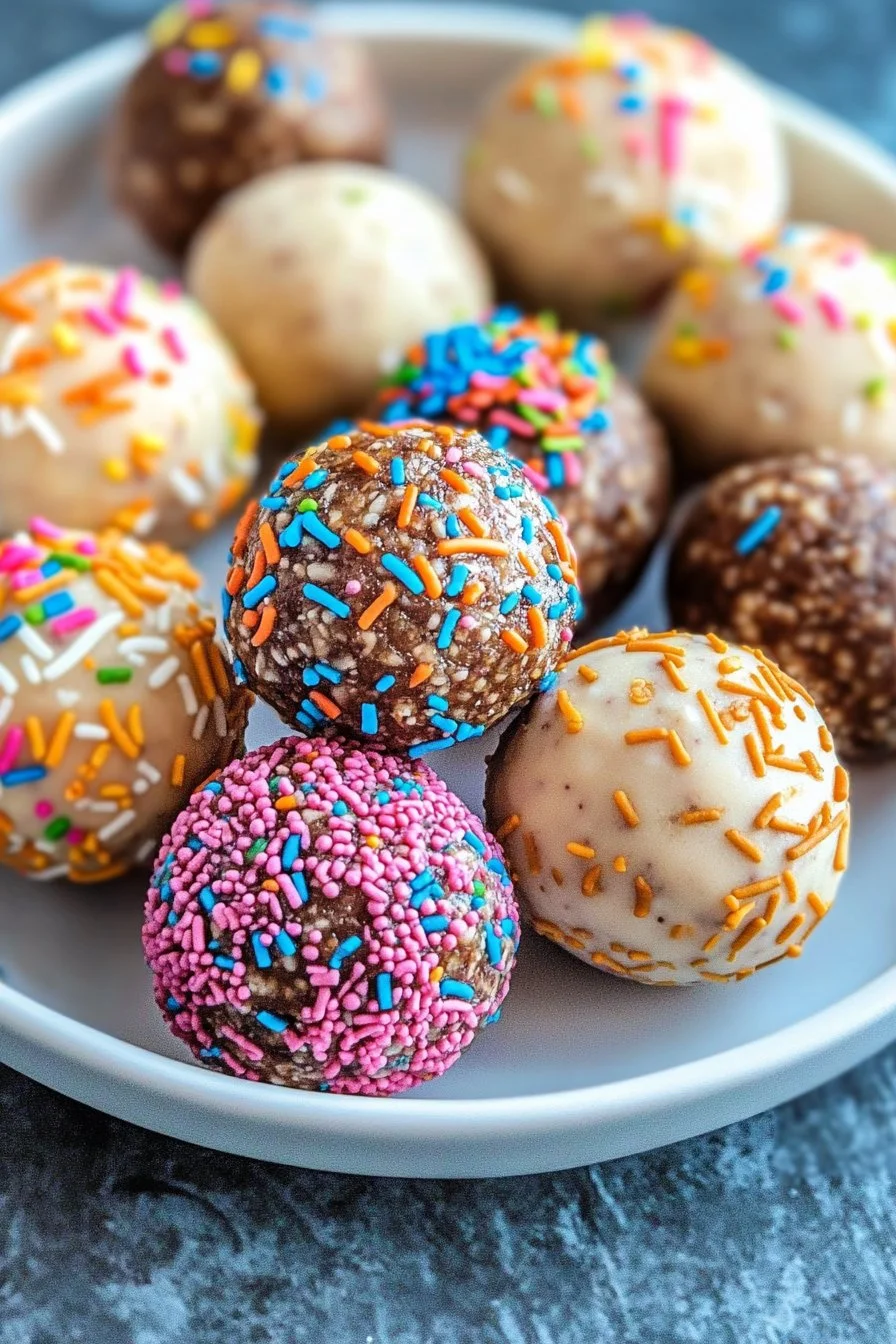 Decadent Birthday Cake Protein Balls