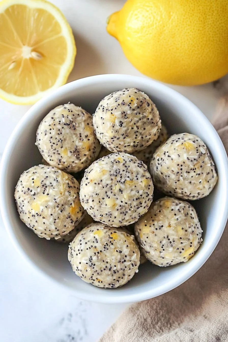 Healthy Lemon Poppy Seed Energy Bites