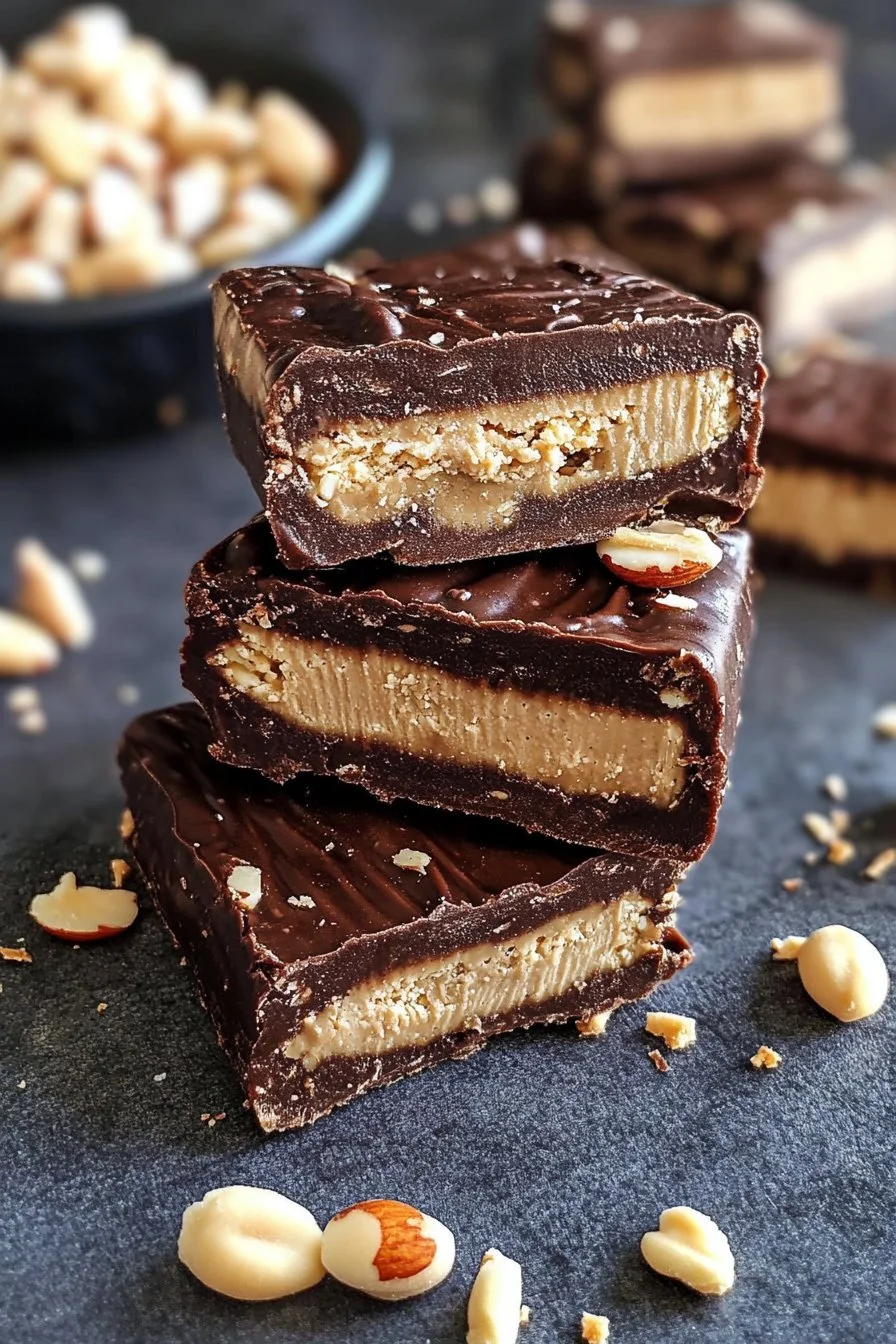 Homemade Protein Snickers Bars