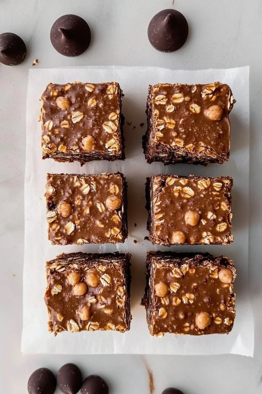 No-Bake Chocolate Peanut Butter Oatmeal Bars