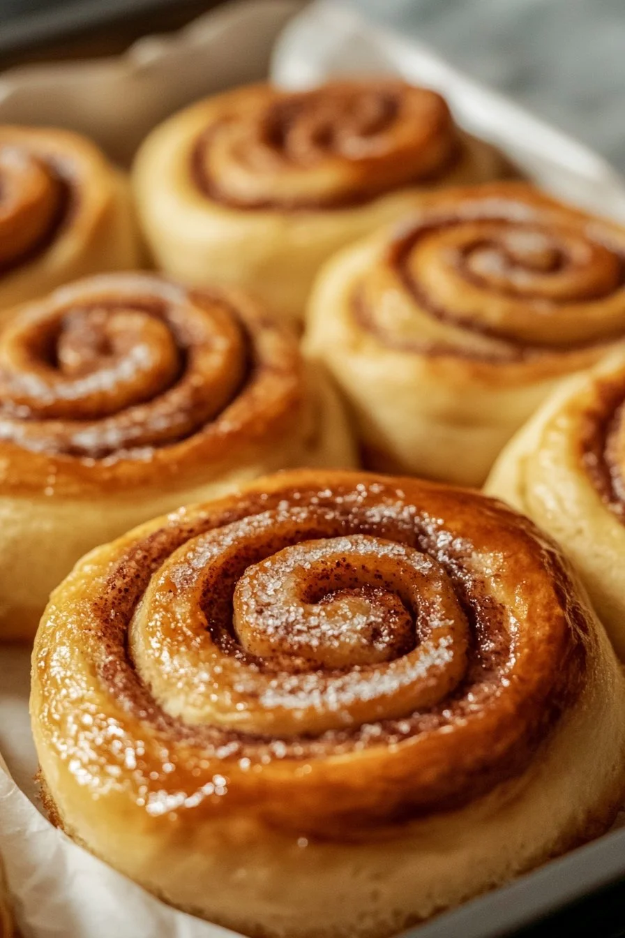No-Knead Sourdough Cinnamon Rolls — Soft, Fluffy & Easy!