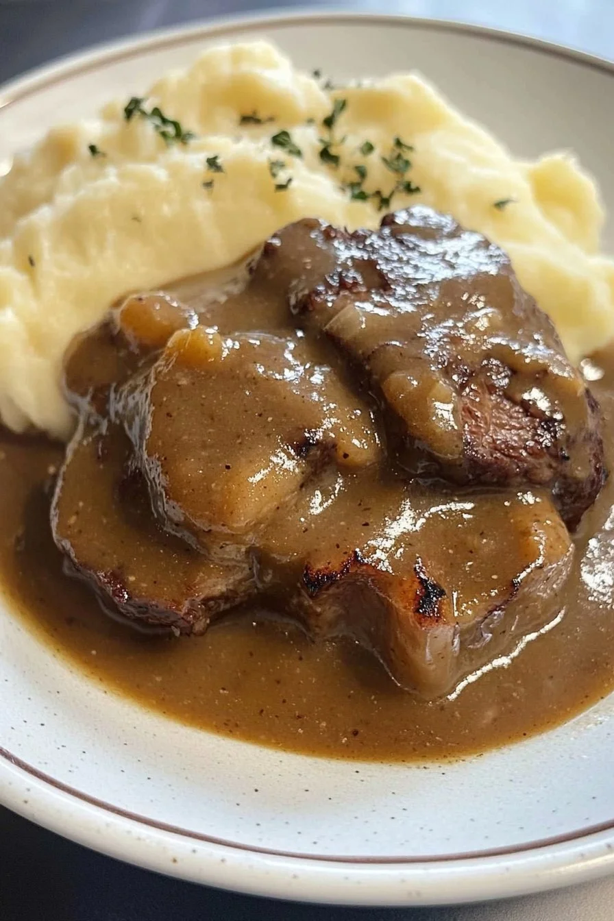 Slow Cooker Minute Steak and Gravy