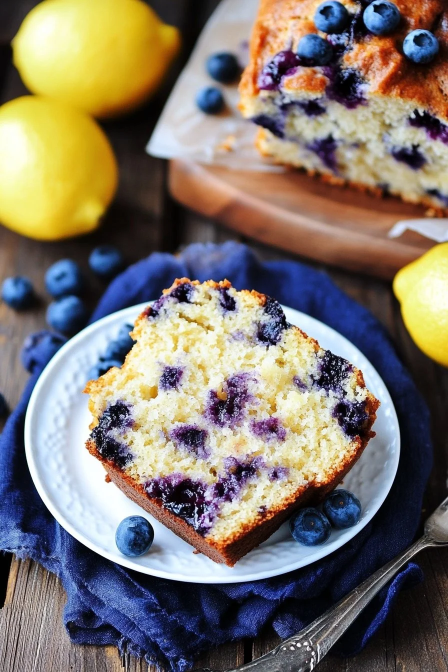 Sourdough Blueberry Lemon Quick Bread