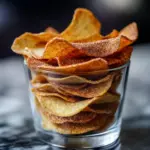 Sourdough Cinnamon Sugar Crisps in a bowl, showcasing crispy texture and sweet topping.